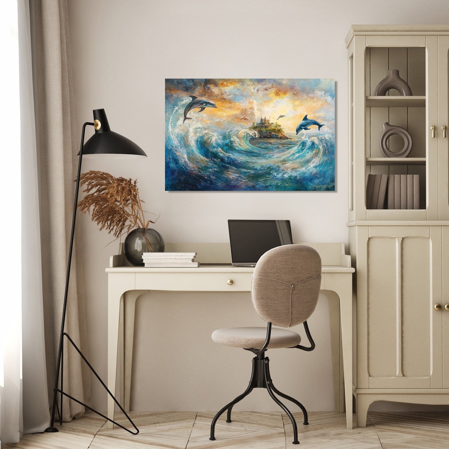 Enchanted Dolphin Isle Canvas