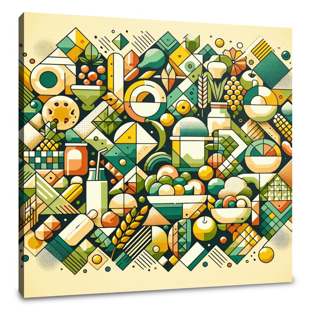 Culinary Mosaic Canvas