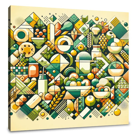 Culinary Mosaic Canvas