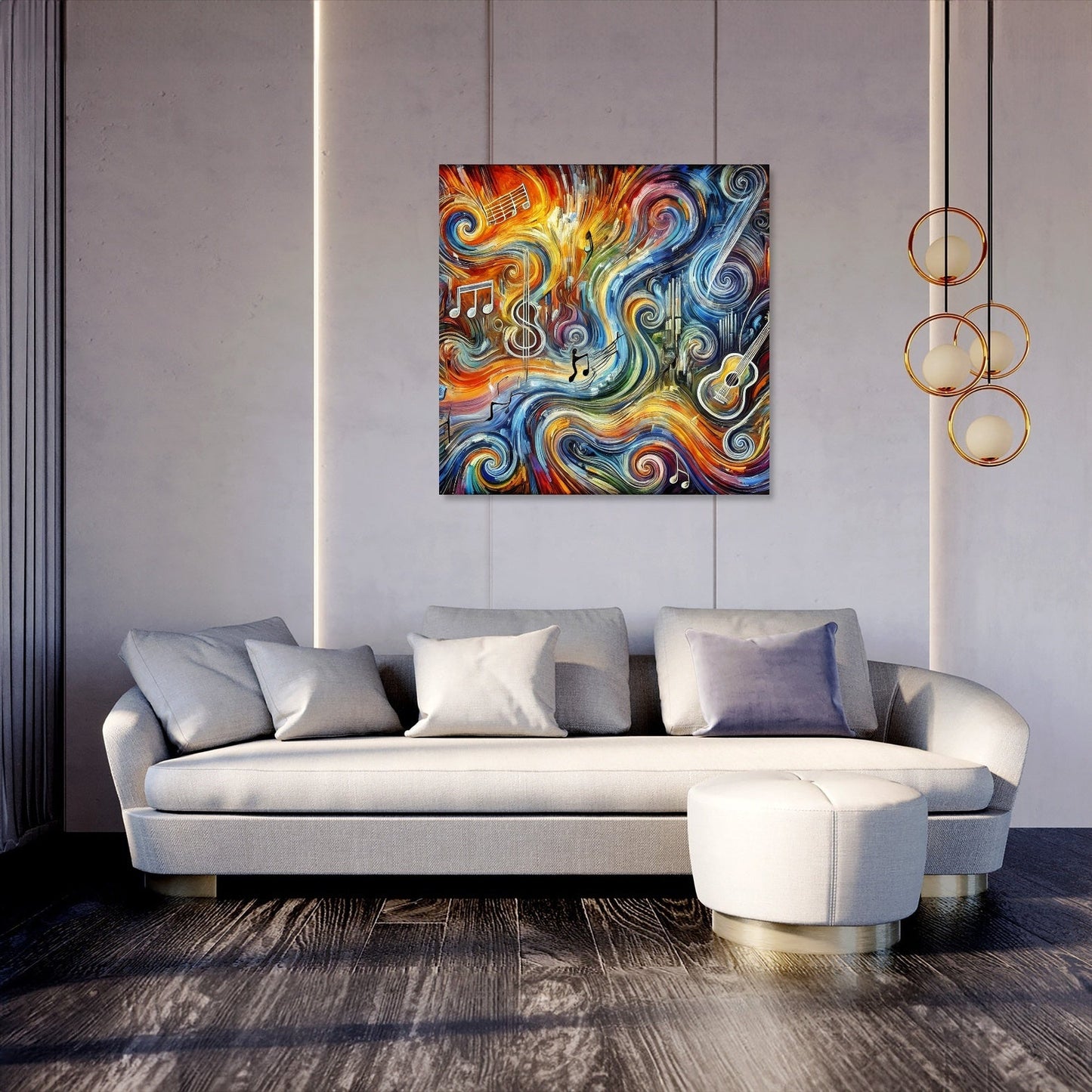 Chaotic Musical Vibrations Canvas