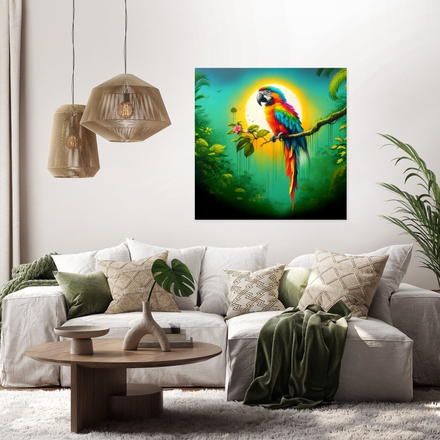 Jungle Parrot Canvas
