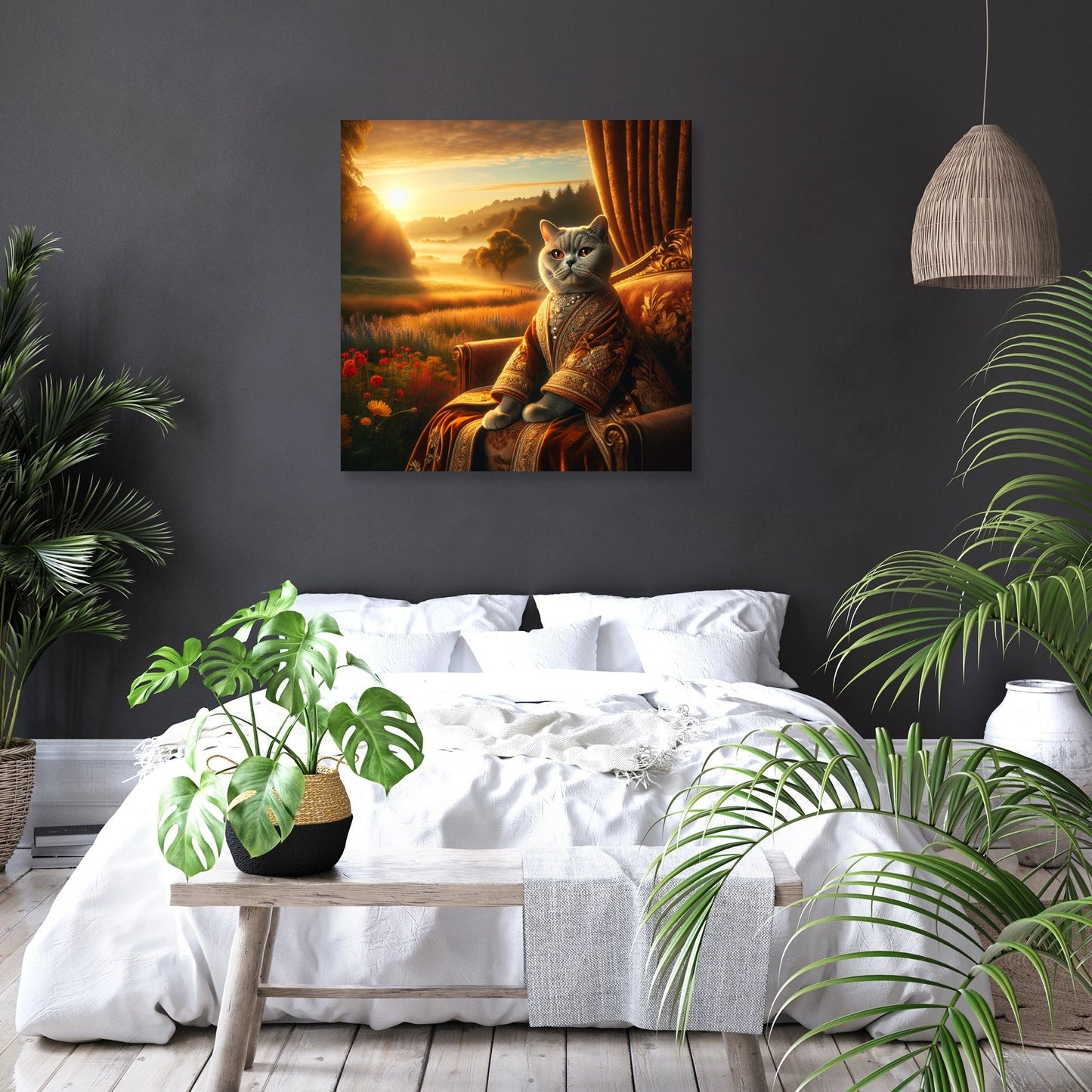 Regal Dawn Cat Majesty Canvas