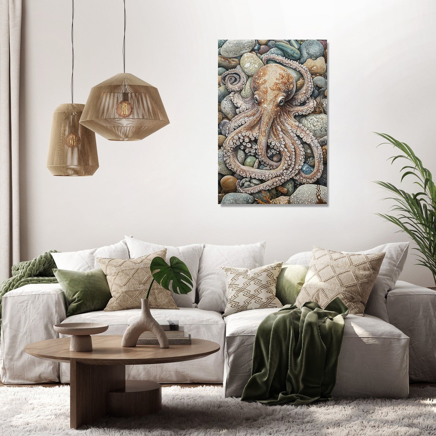 Camouflaged Octopus Canvas