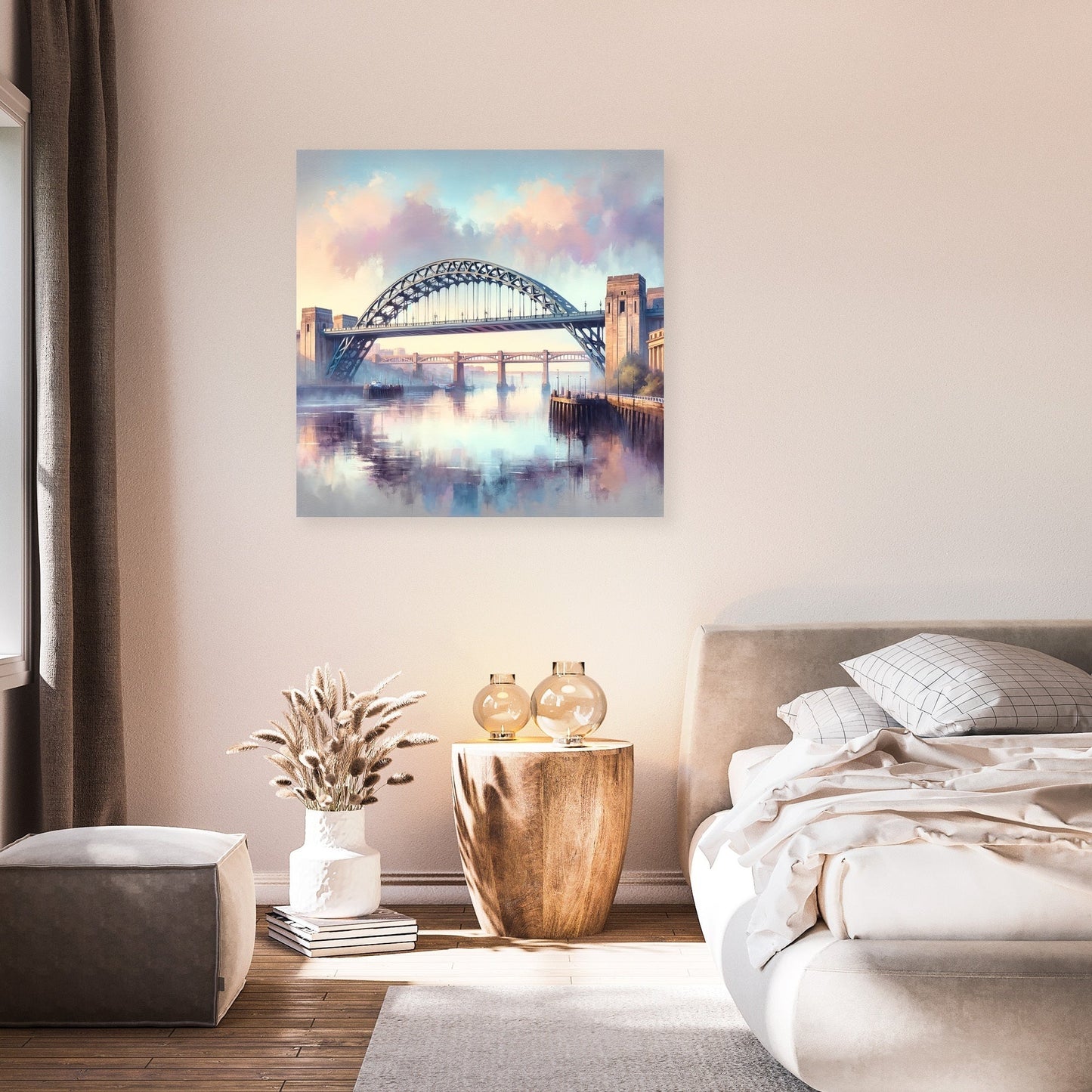 Newcastle Tyne Bridge Dawn Canvas