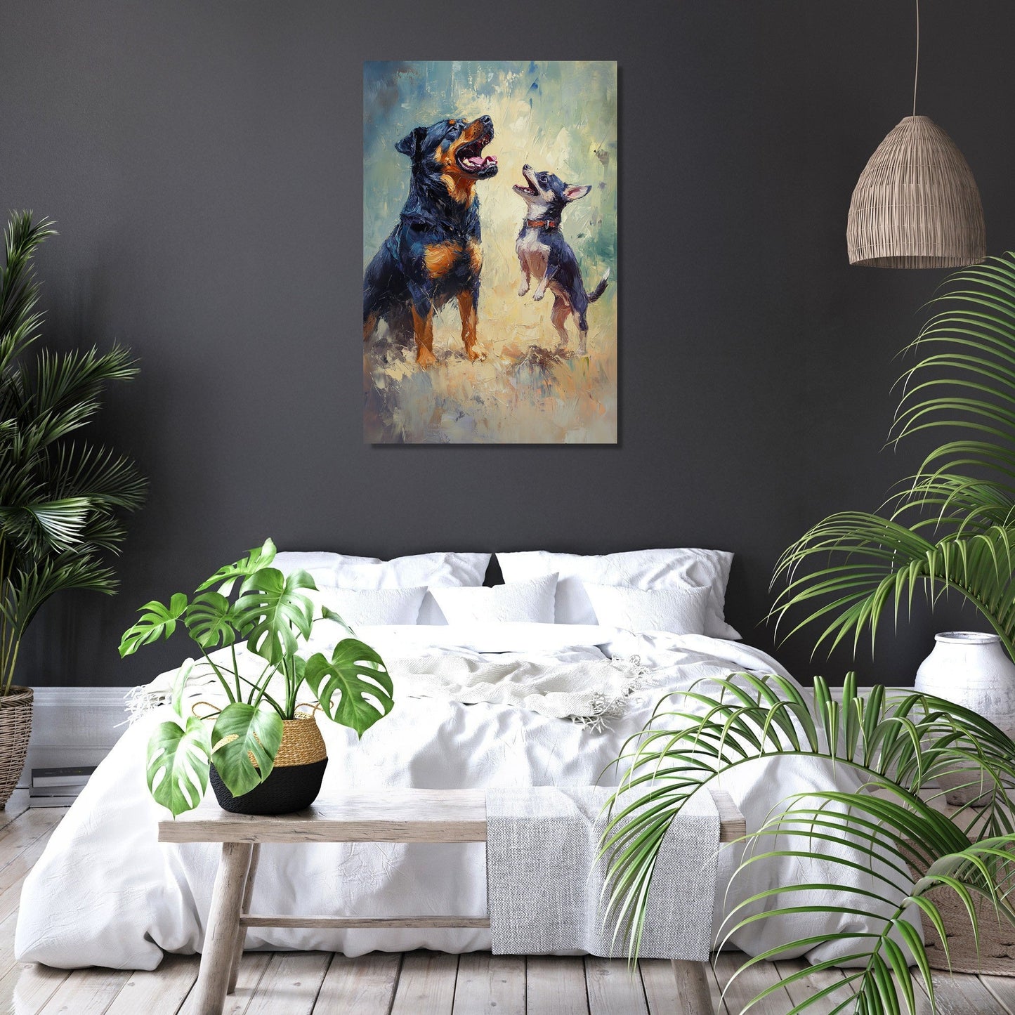 Barking Duo Canvas