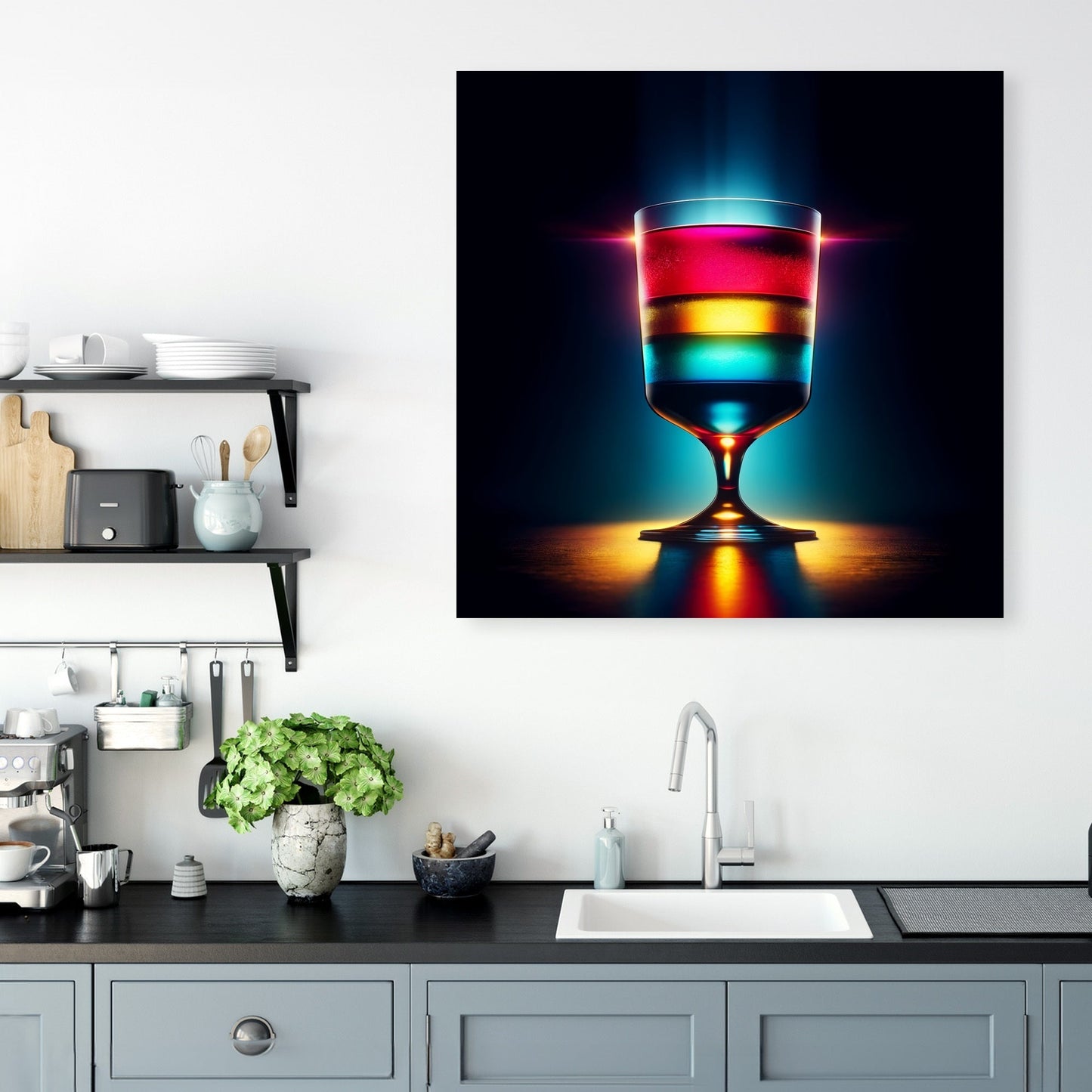 Luminous Layers Cocktail Canvas