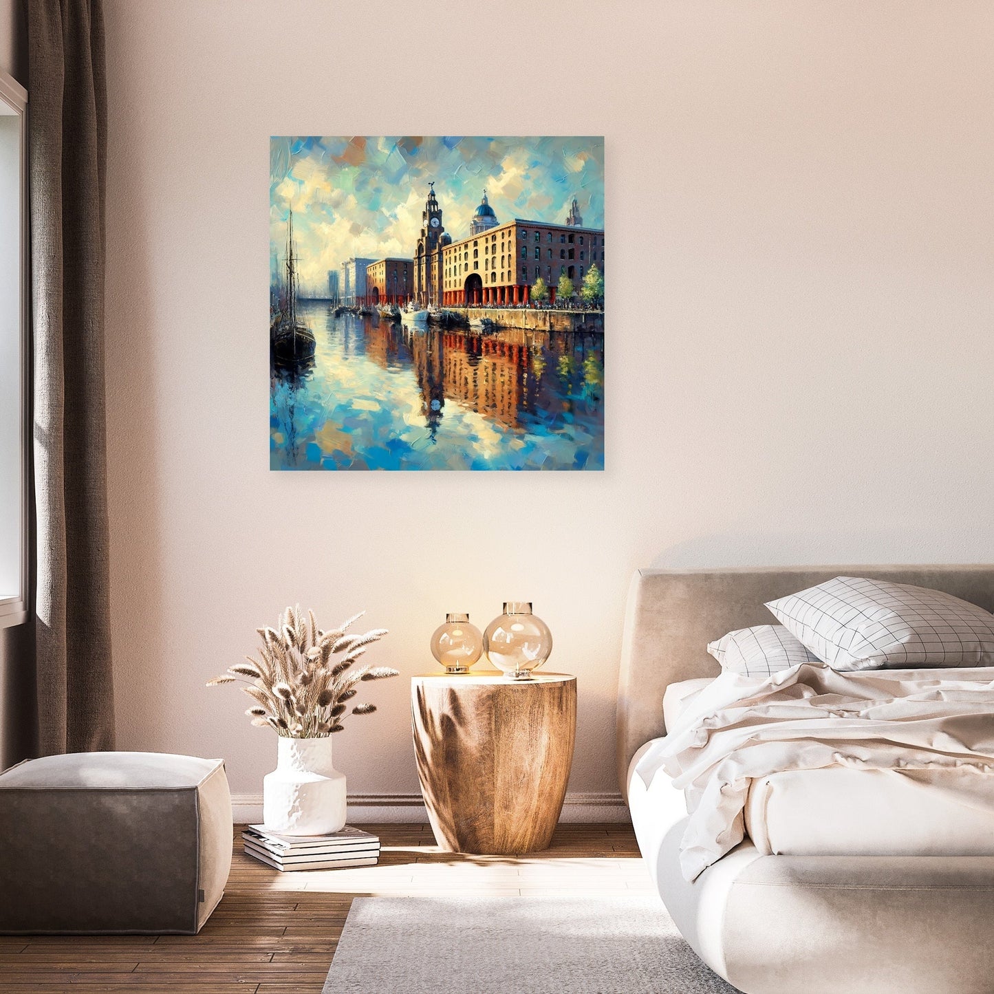 Post-Impressionist Royal Albert Dock Liverpool Canvas