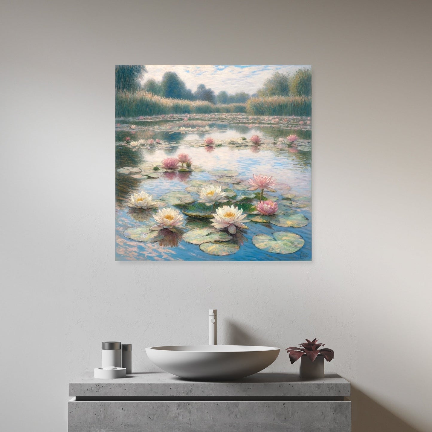 Lily Pond Serenity Canvas