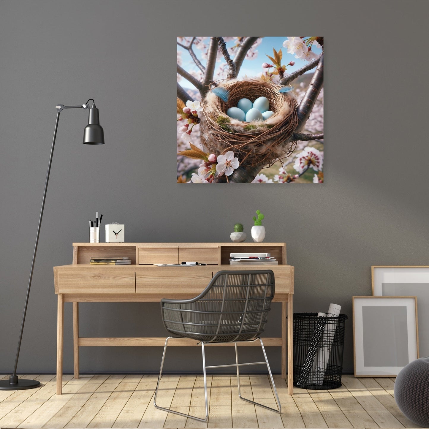 Cherry Blossom Nest Canvas