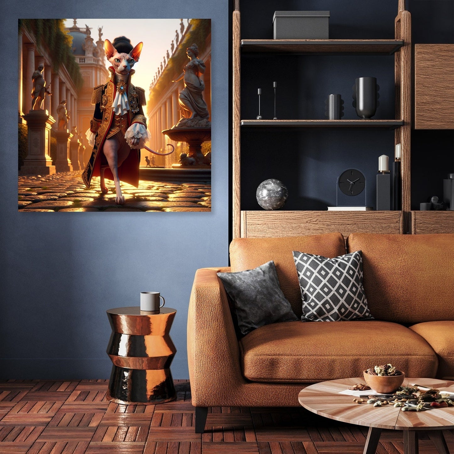 Regal Sphynx Twilight Courtyard Canvas