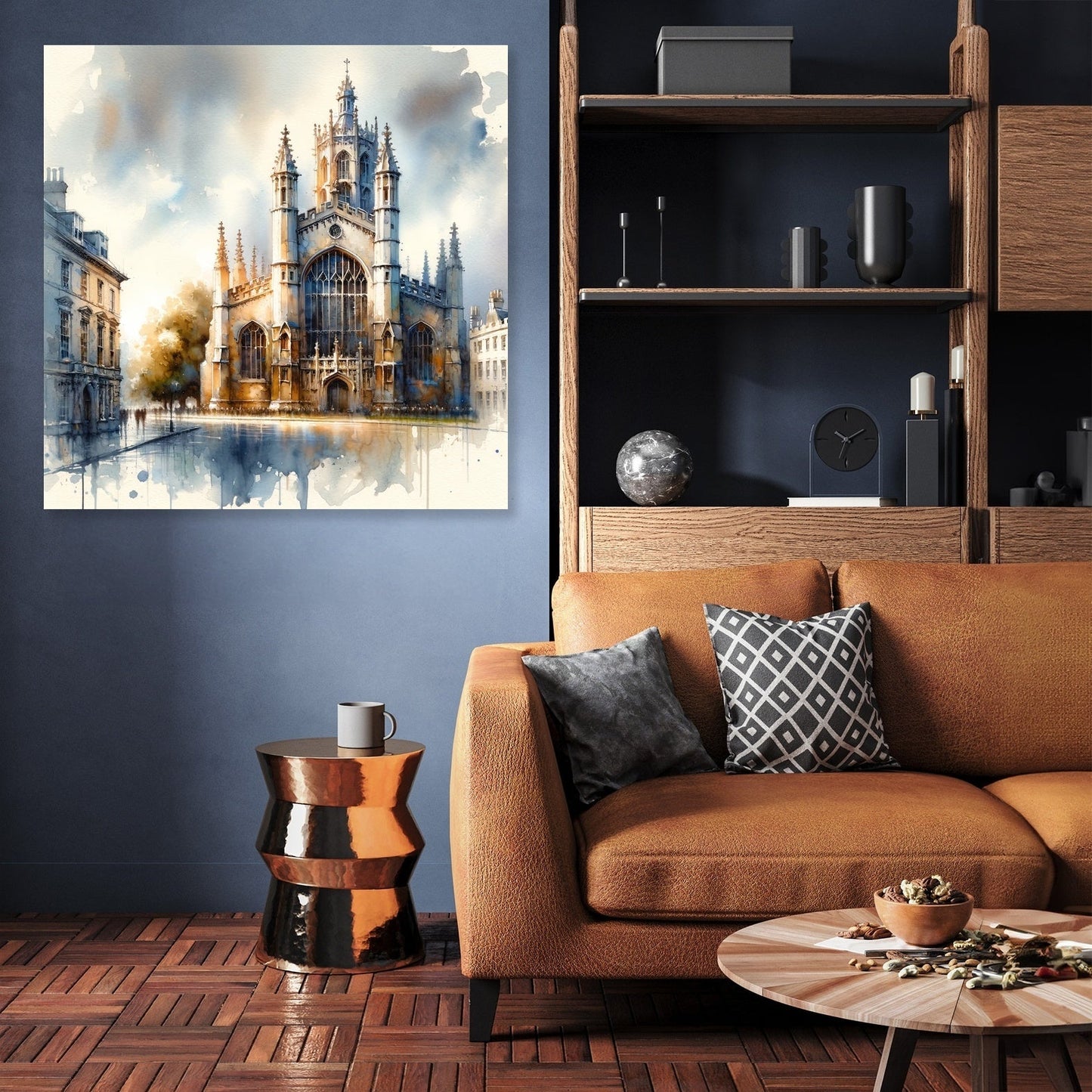 Cambridge St Mary's Watercolor Whisper Canvas