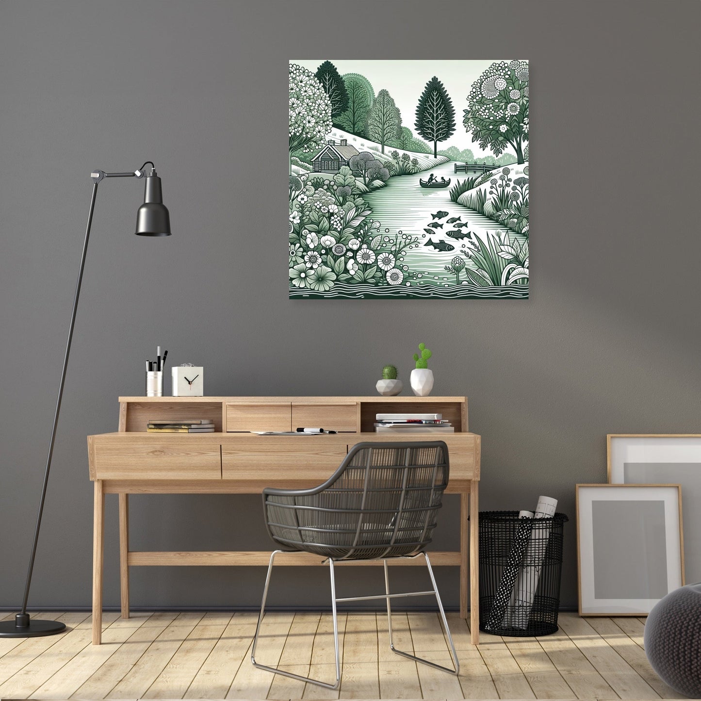 Riverbank Serenity Canvas