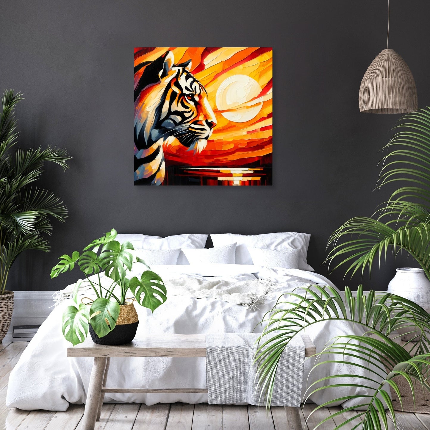 Sunset Tiger Blaze Canvas