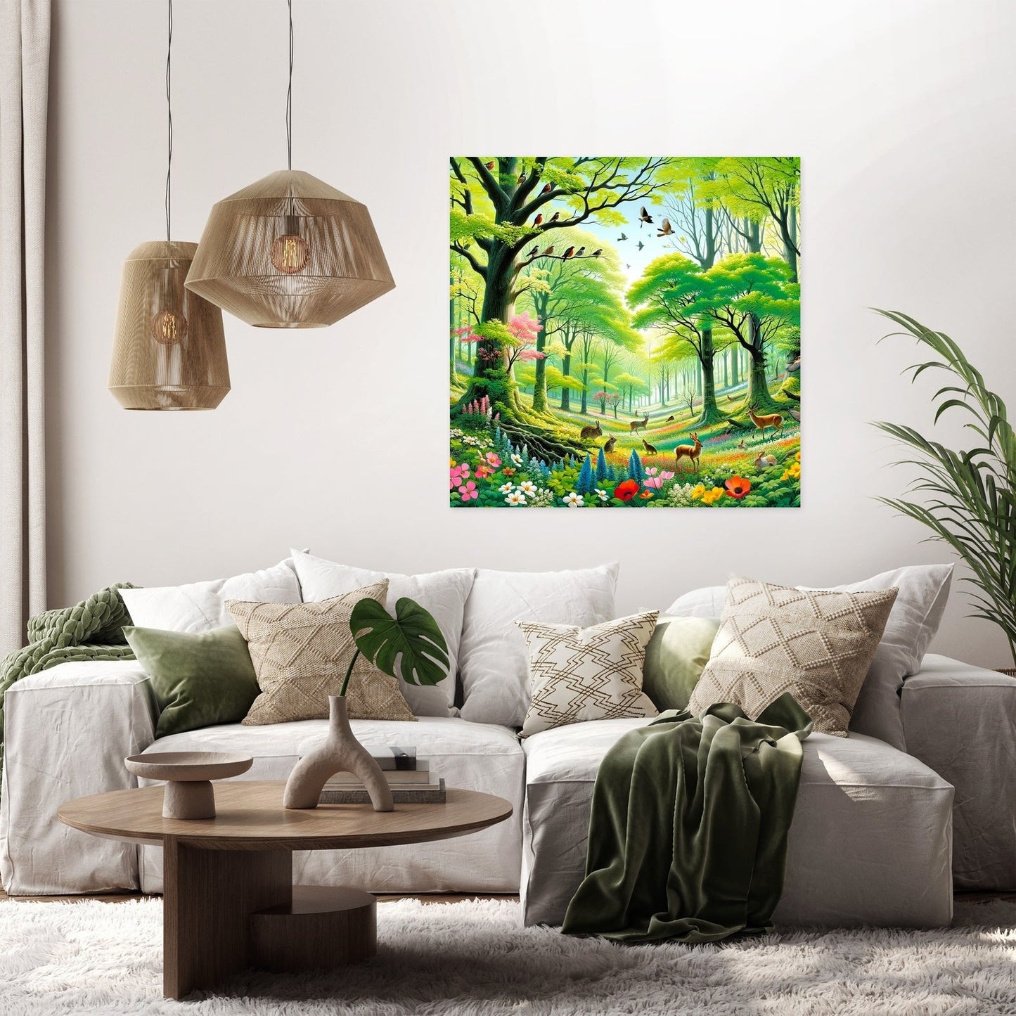 Spring Forest Bloom Canvas