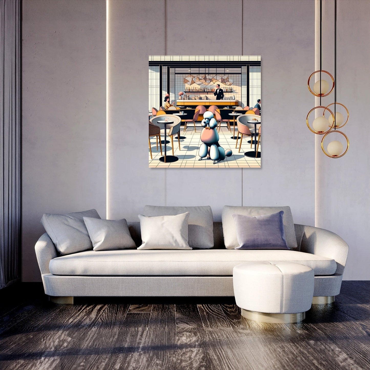 Parisian Poodle Canvas