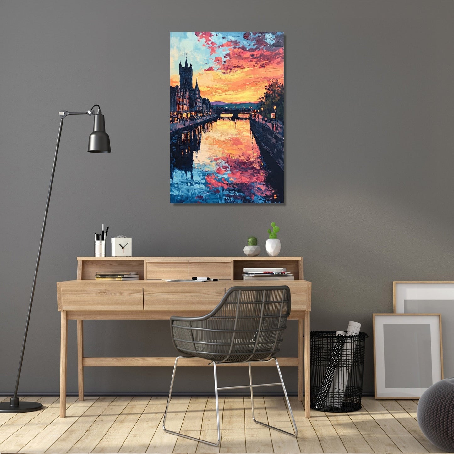 Nostalgic Sunset Over Inverness Canvas