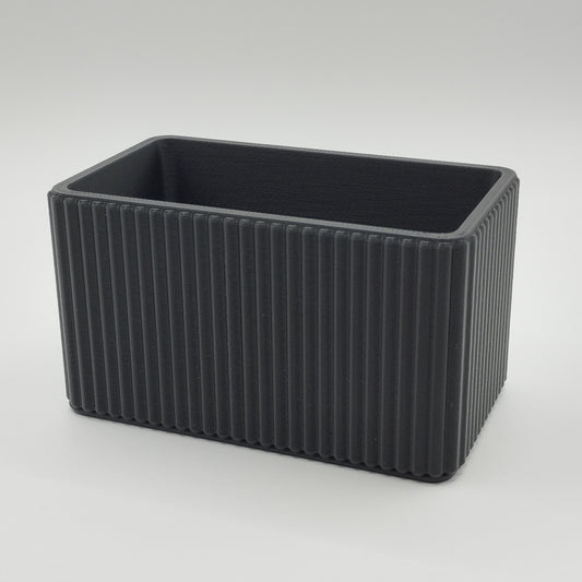 3D Printed Ribbed Desk Organizer | Modern Pen Holder