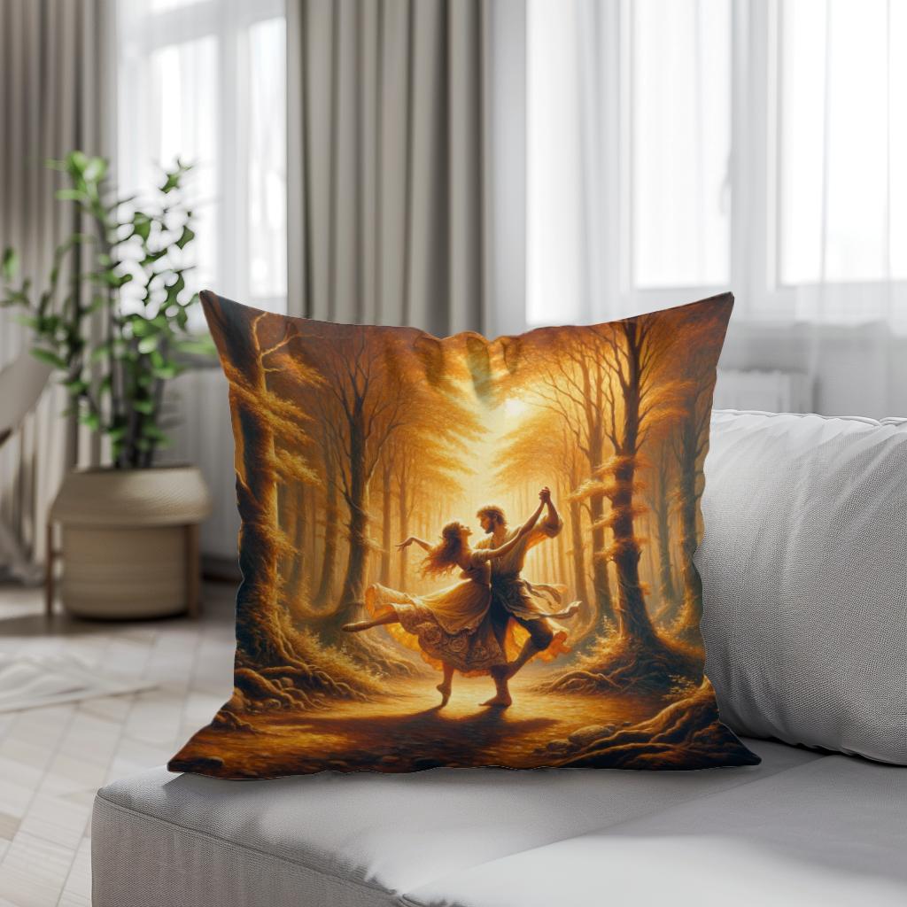 Enchanted Forest Waltz Cotton Cushion
