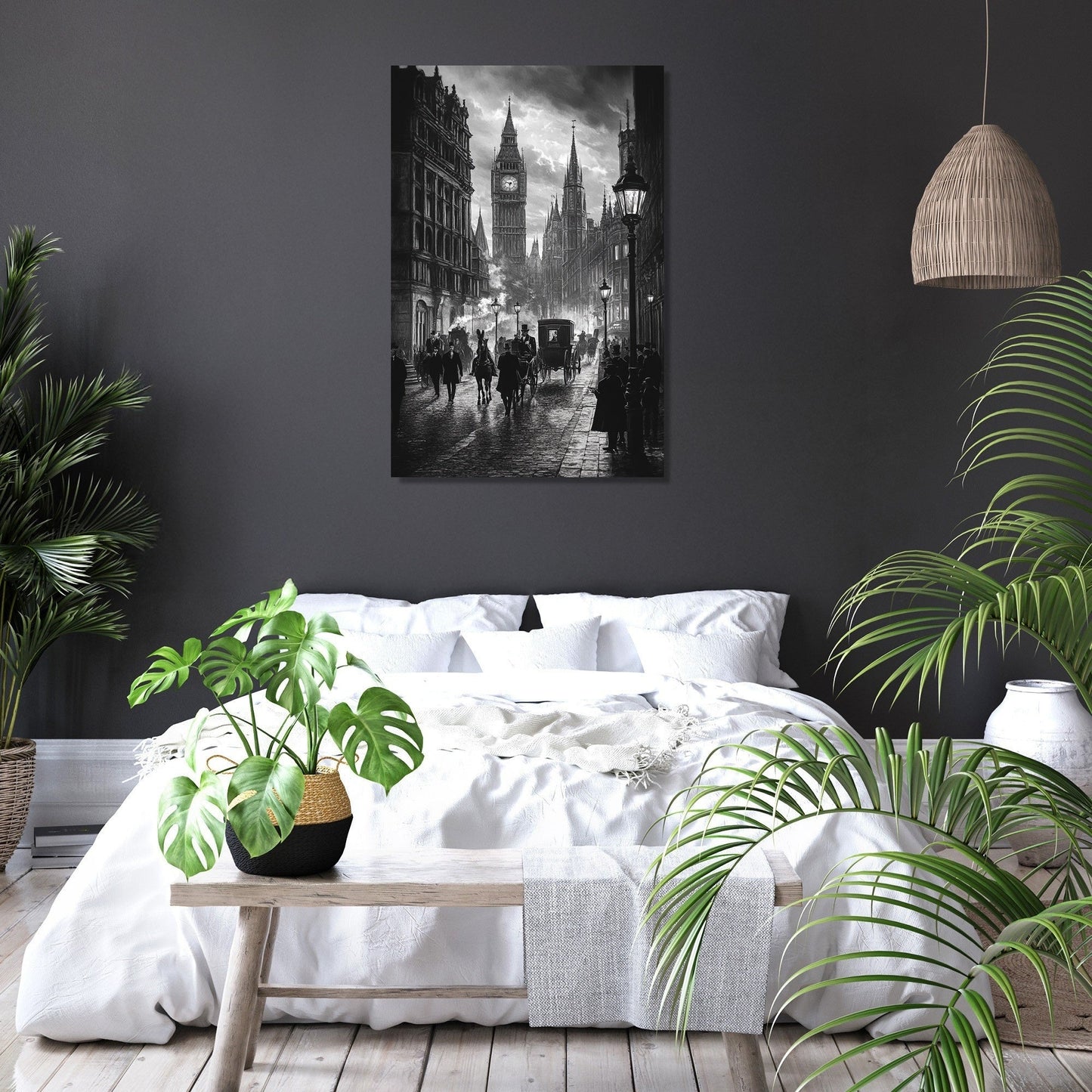 Victorian Street Elegance Canvas