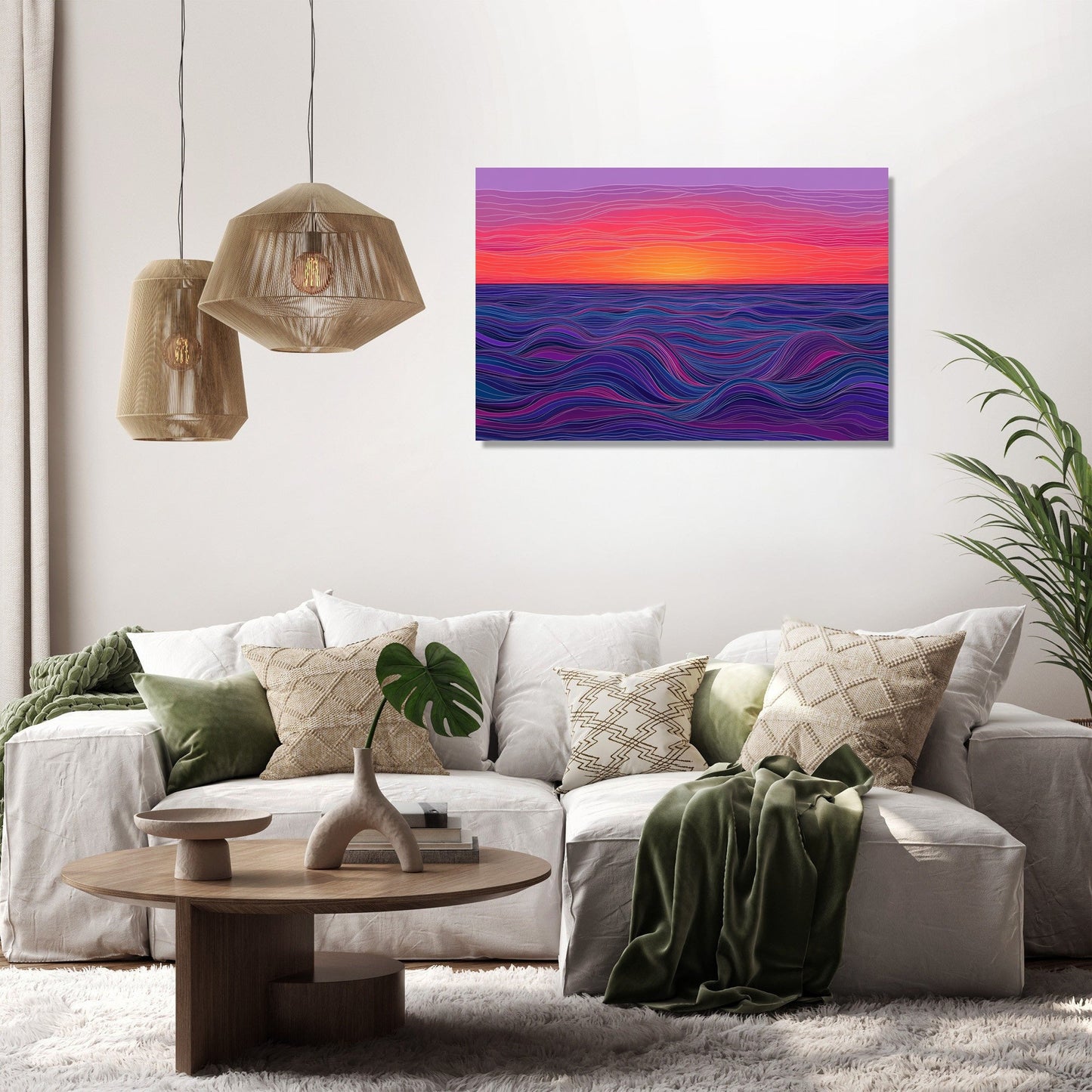 Sunset Waves Canvas