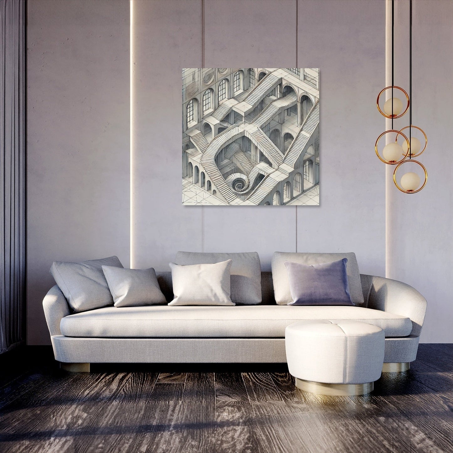 Enigmatic Stair Maze Canvas
