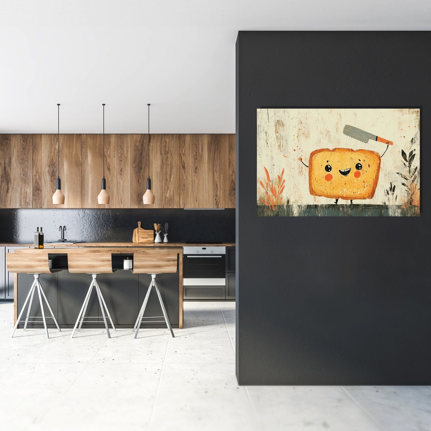 Smiling Bread Canvas