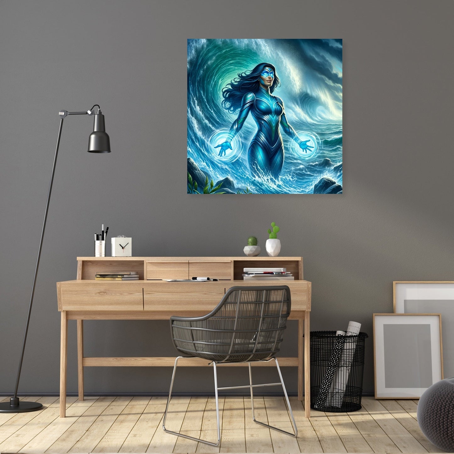 Aqua Wave Canvas
