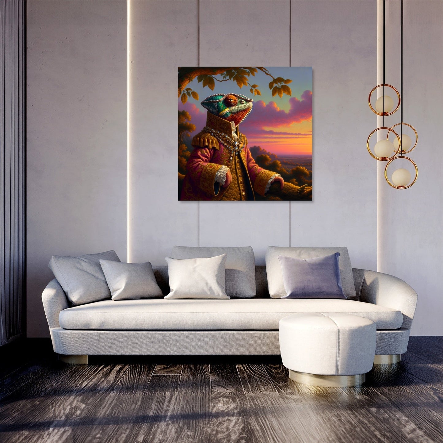 Regal Chameleon Dusk Canvas