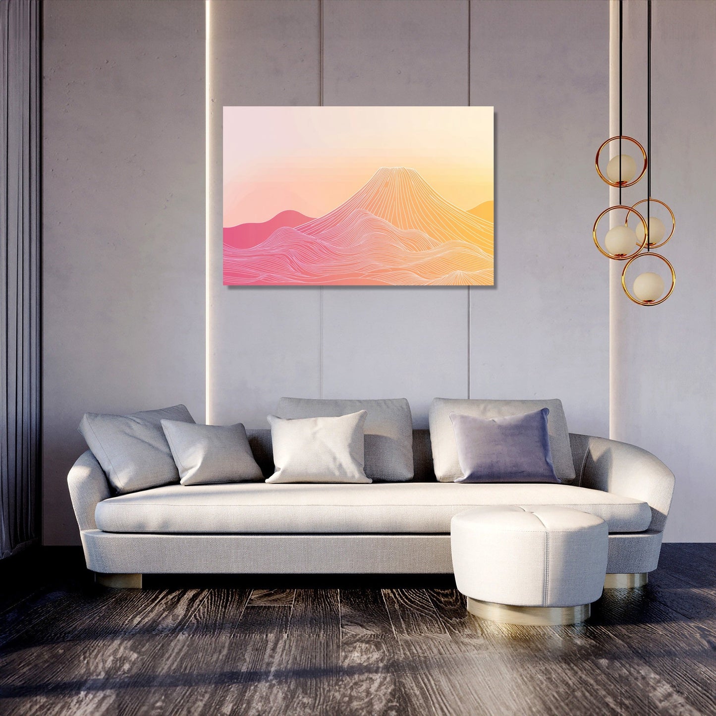 Dawn Volcano Canvas