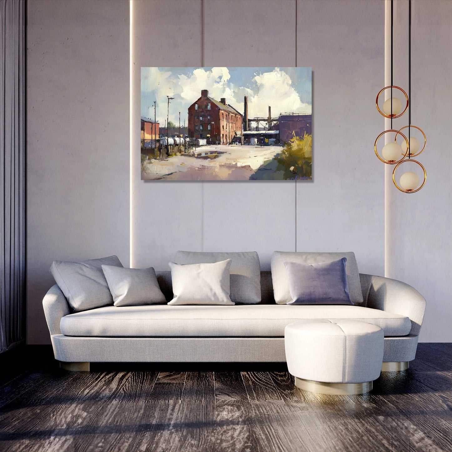 Industrial Heritage Sunlit Canvas