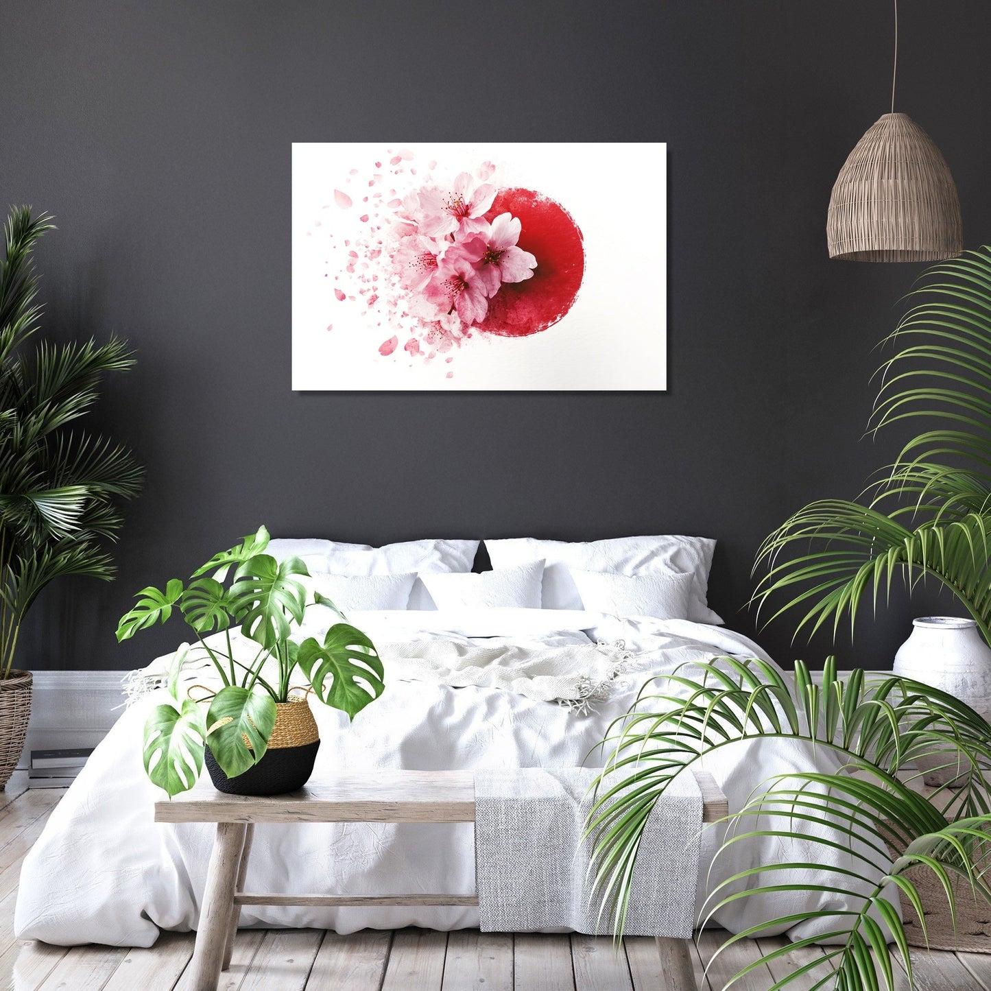 Cherry Blossom Emblem Canvas