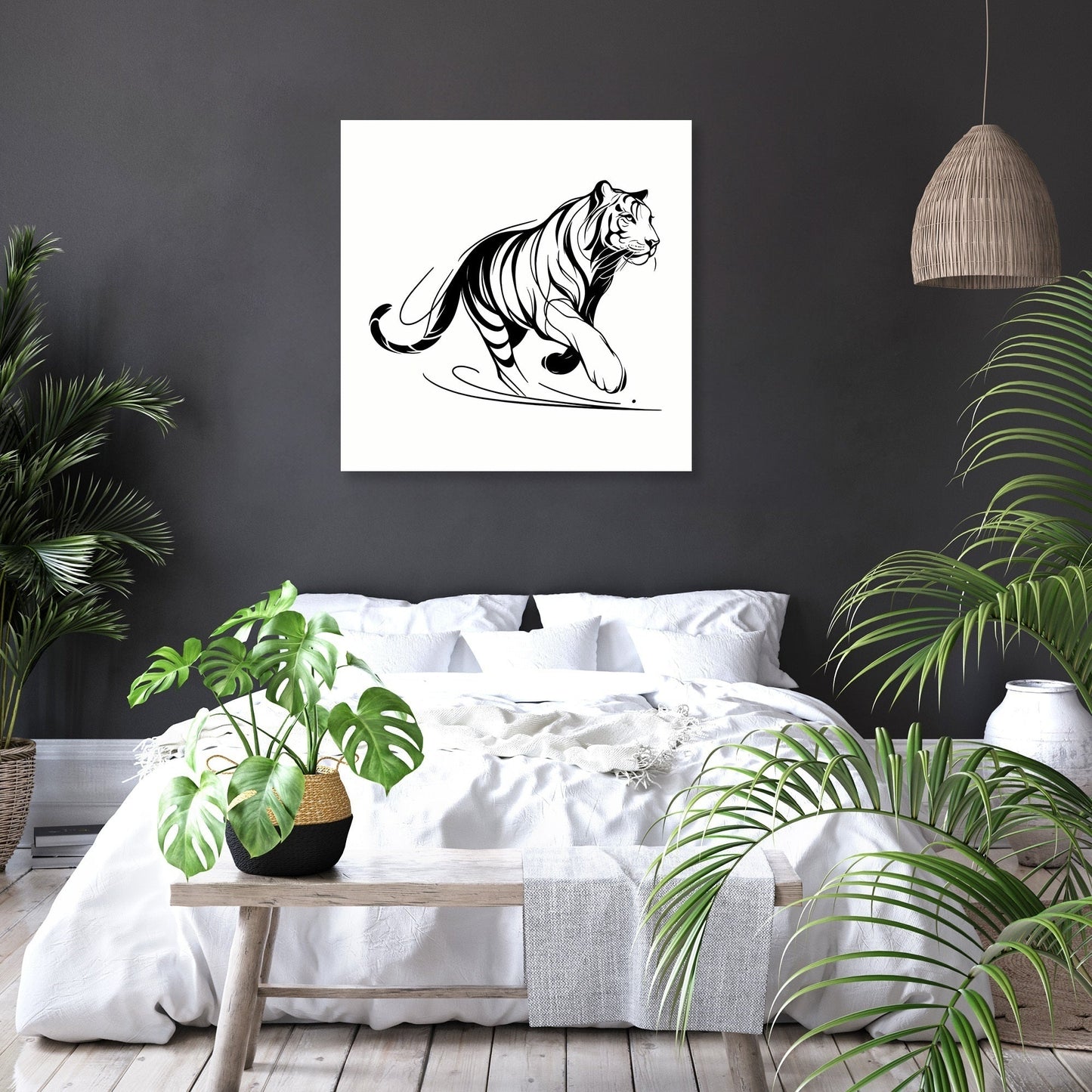 Elegant Motion Tiger Canvas