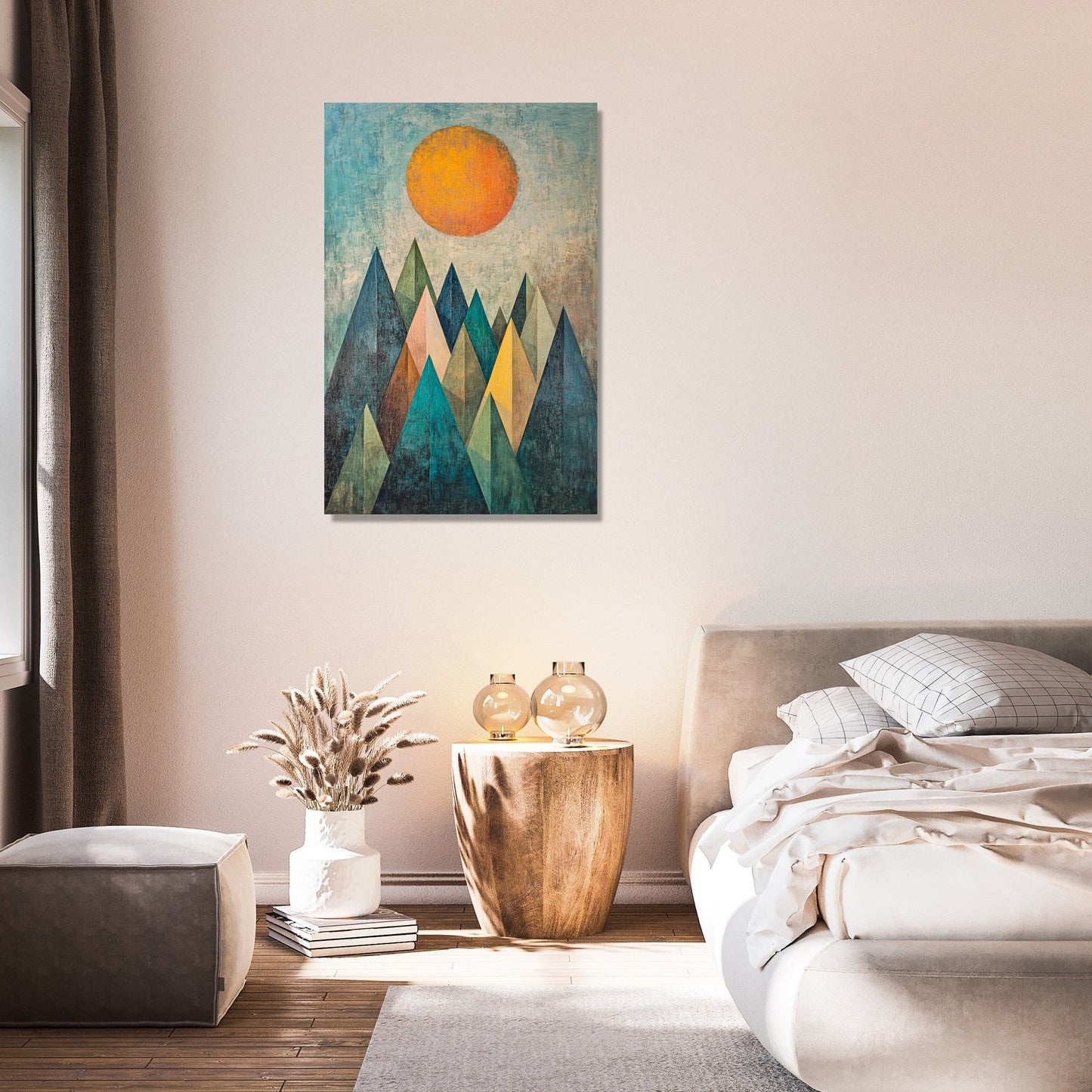 Triangular Harmony Mountain Canvas