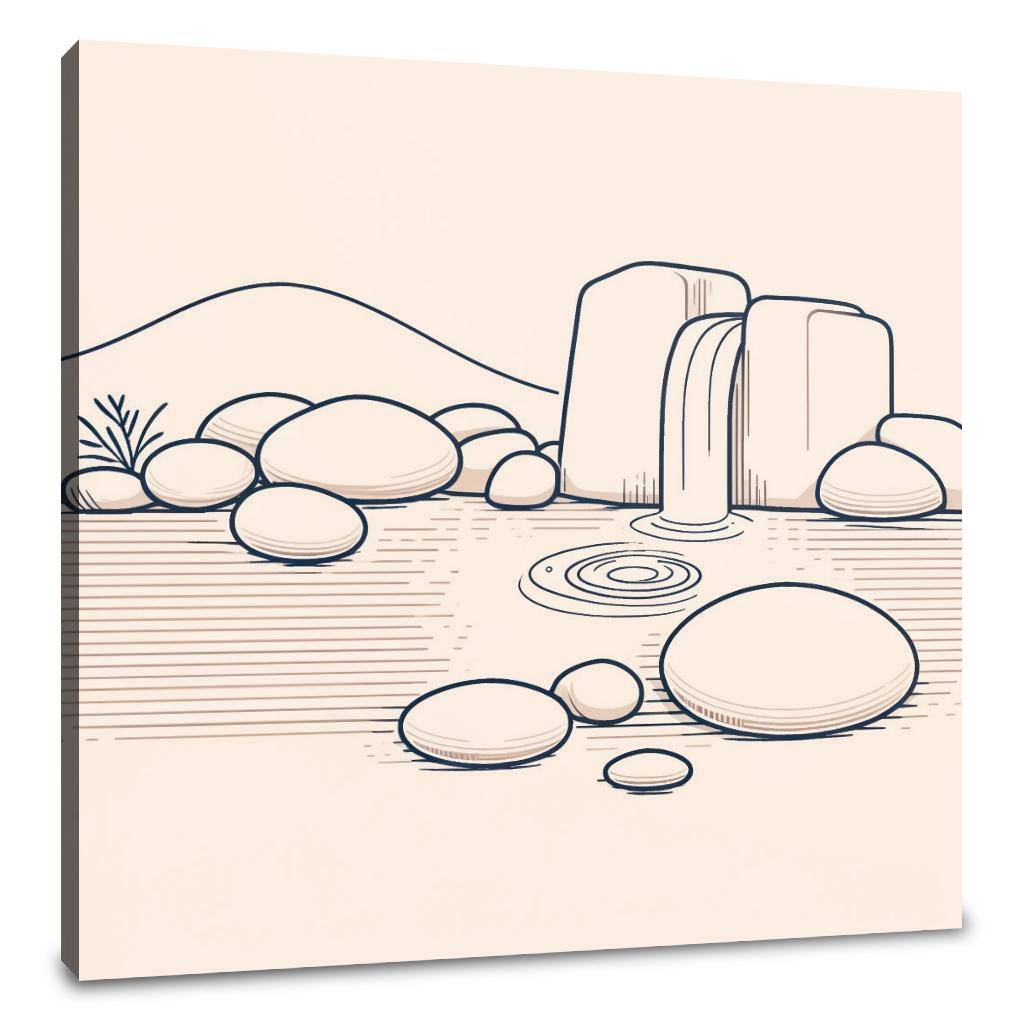 Zen Garden in Pastel Canvas
