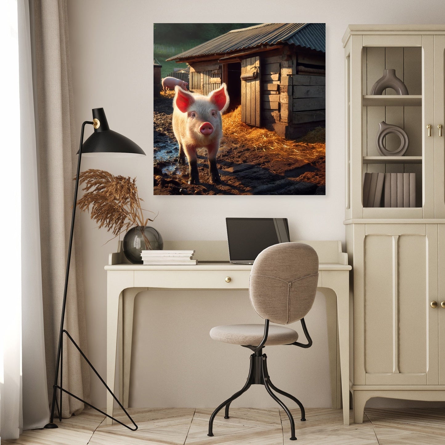 Farmyard Morning Canvas