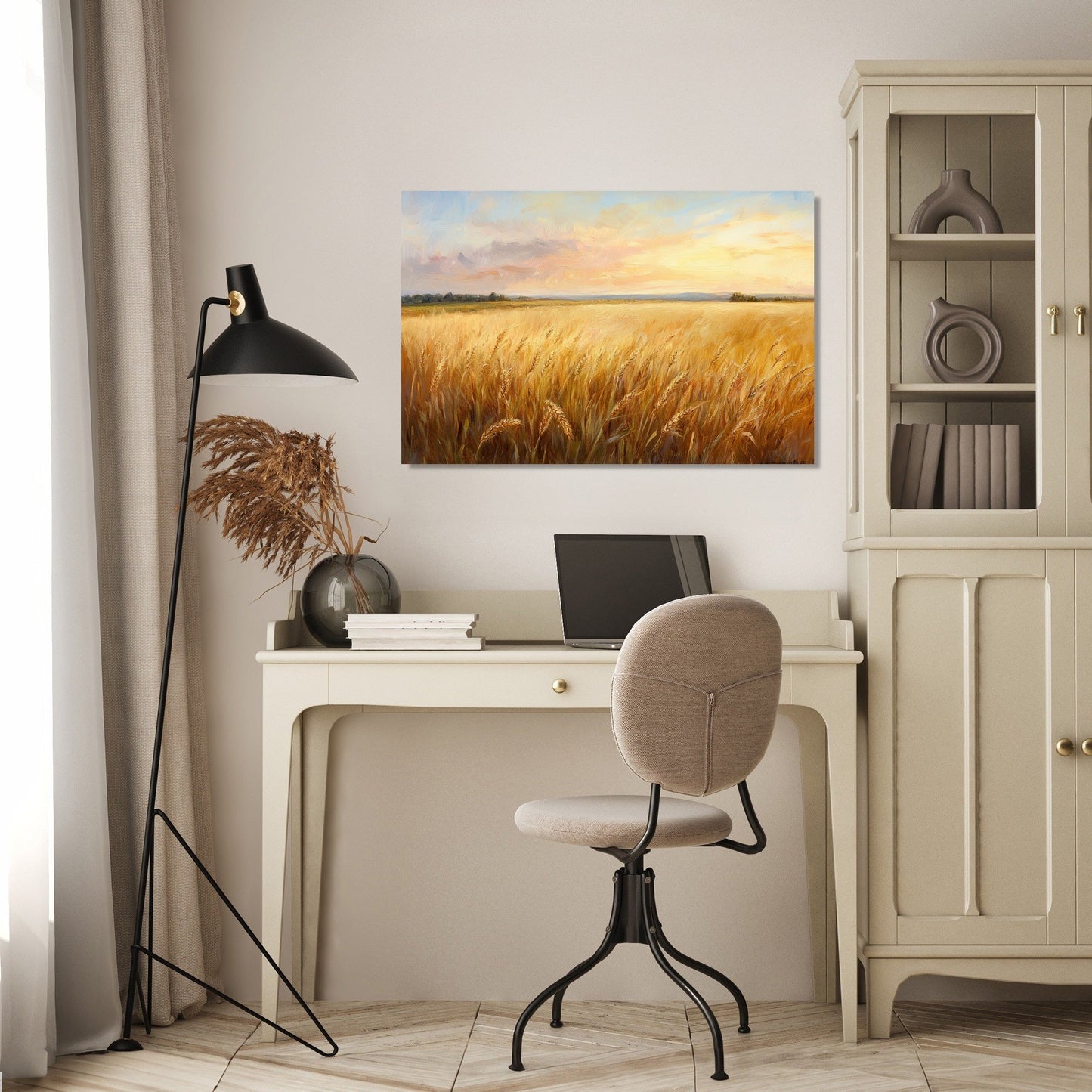 Golden Wheat Sunrise Canvas