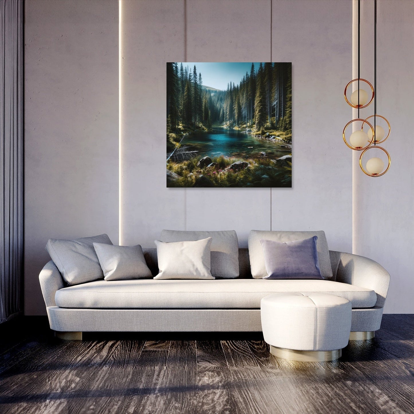 Hidden Mountain Lake Canvas