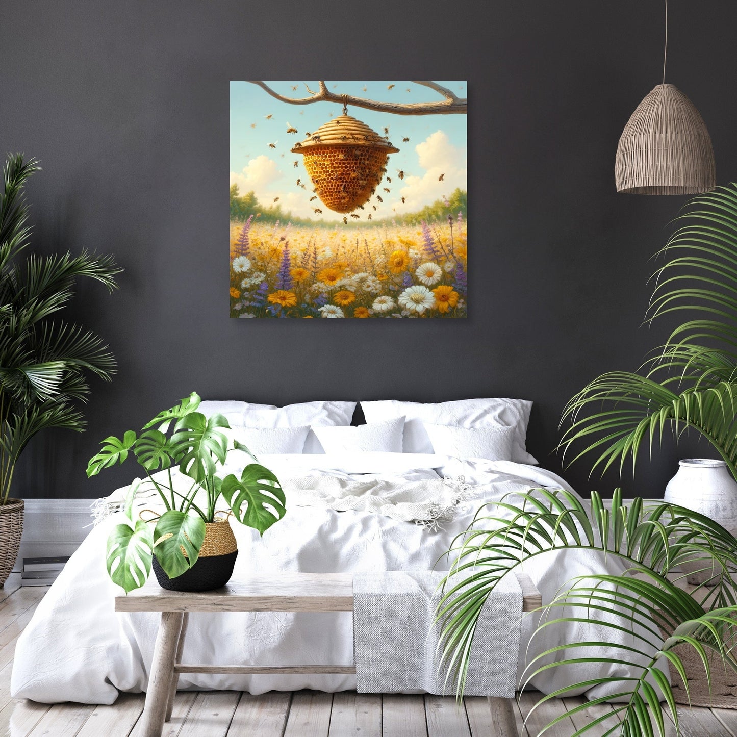 Busy Beehive Canvas