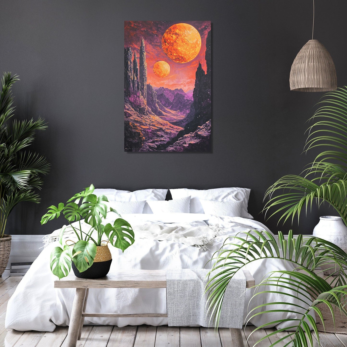 Twin Suns Exoplanet Canvas