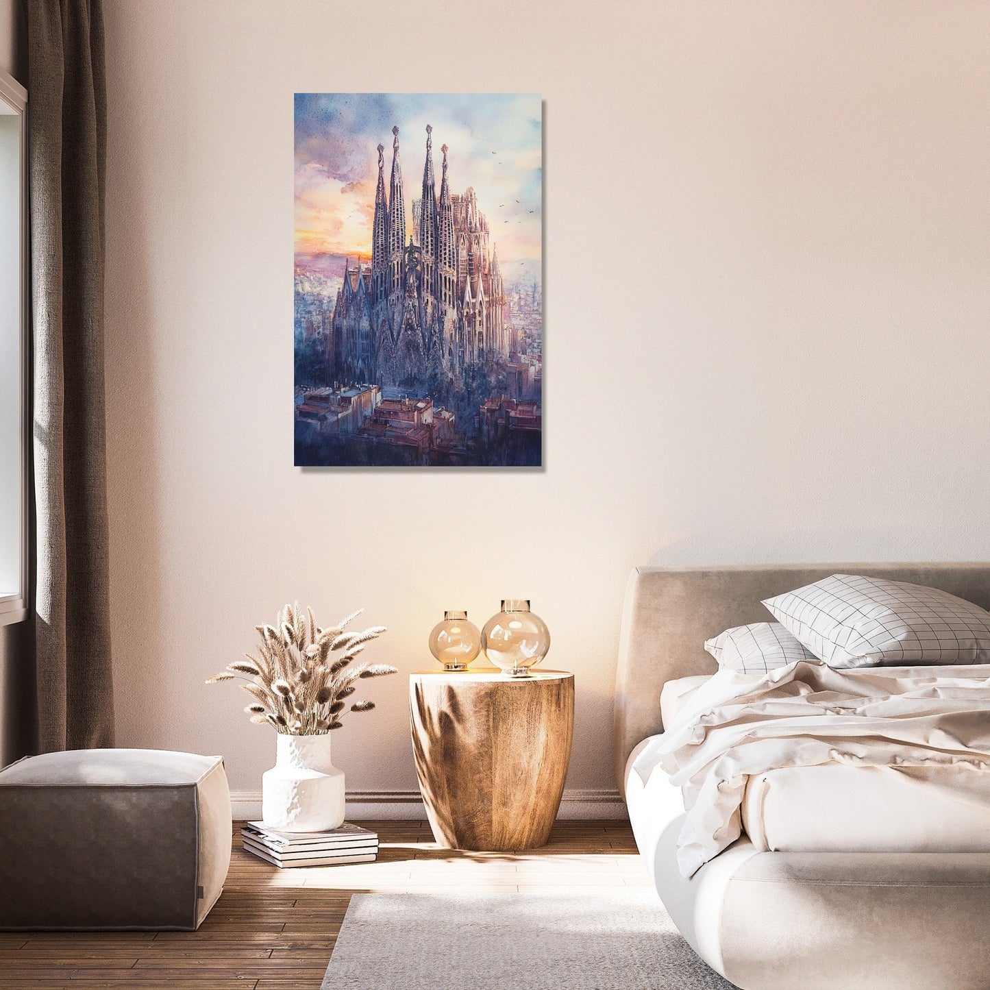 Sunset Serenity at Sagrada Familia Canvas