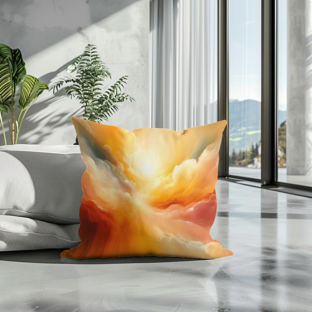 Sunlit Embrace Cotton Cushion