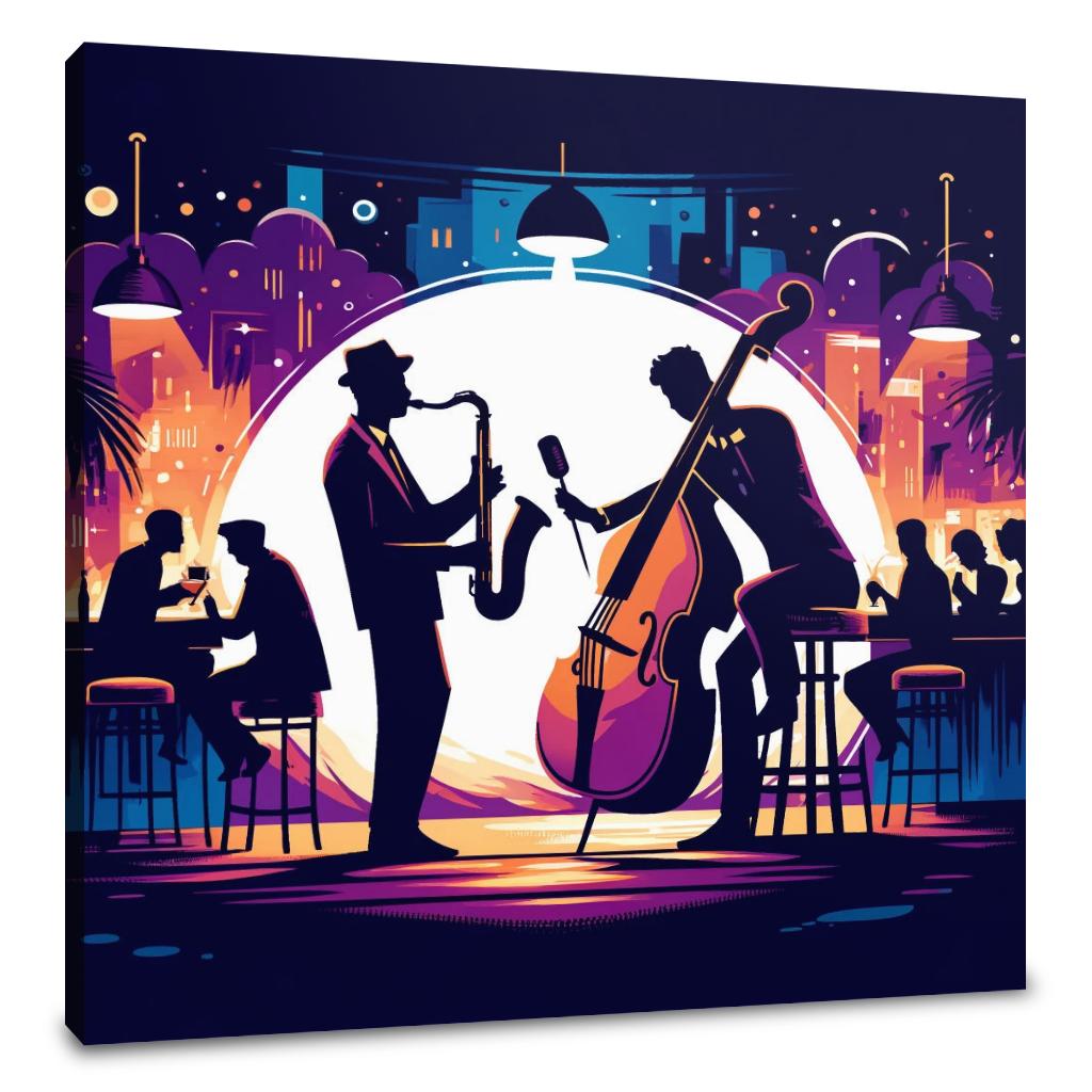 Midnight Jazz Rhythms Canvas