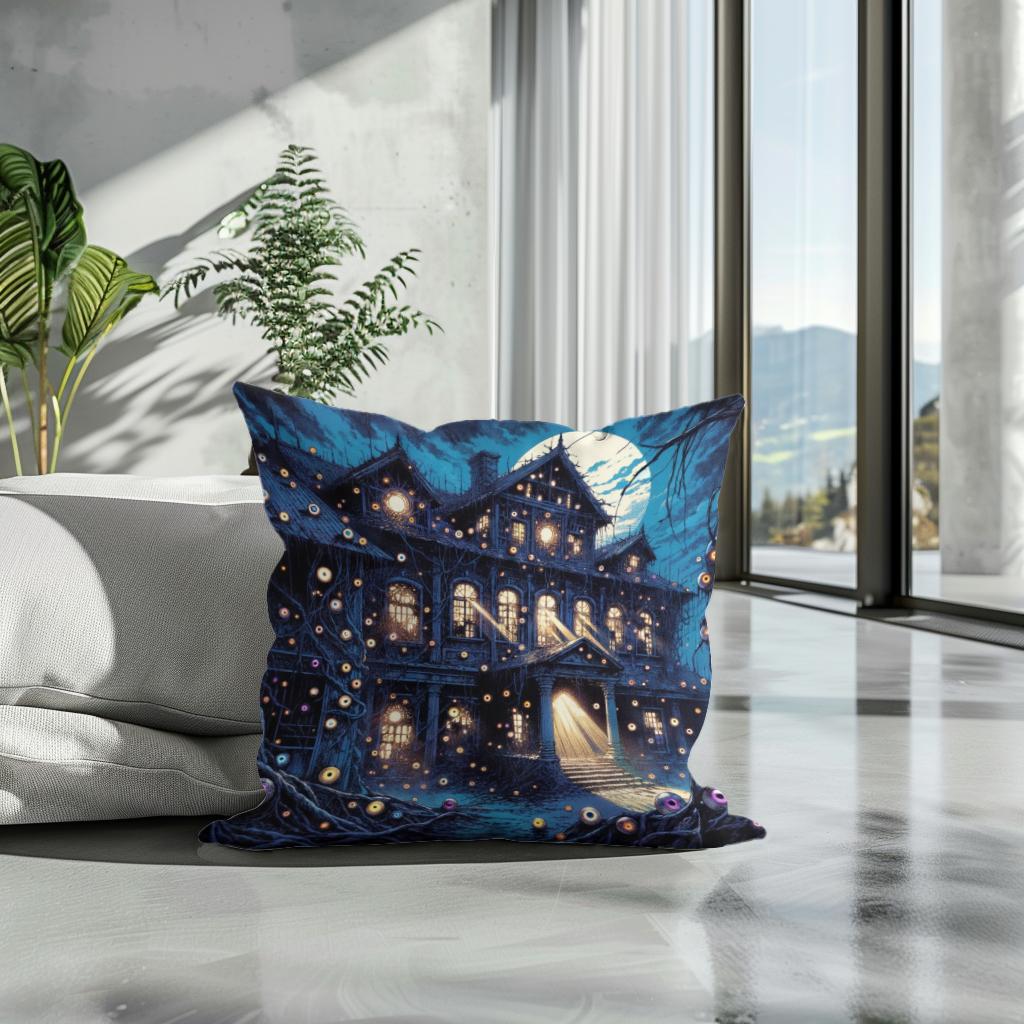 Manor of the Watchful Eyes Cotton Cushion