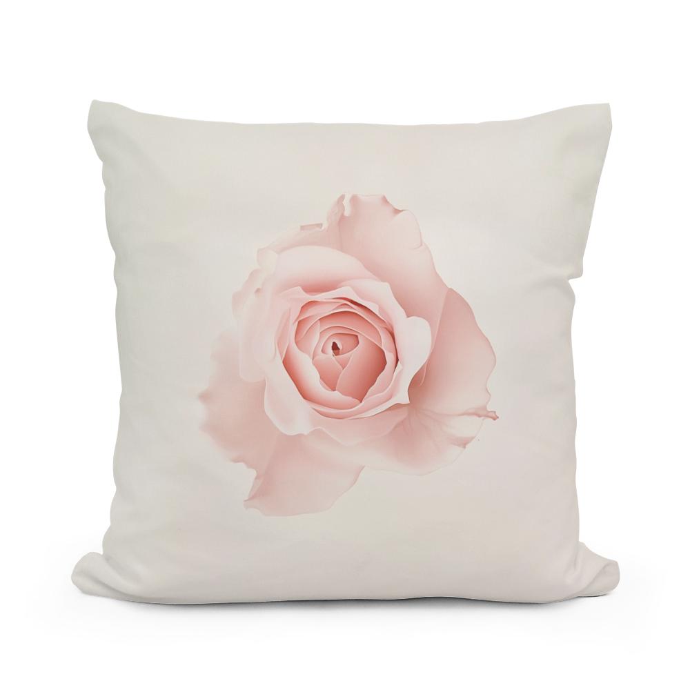 Pink Rose Cotton Cushion