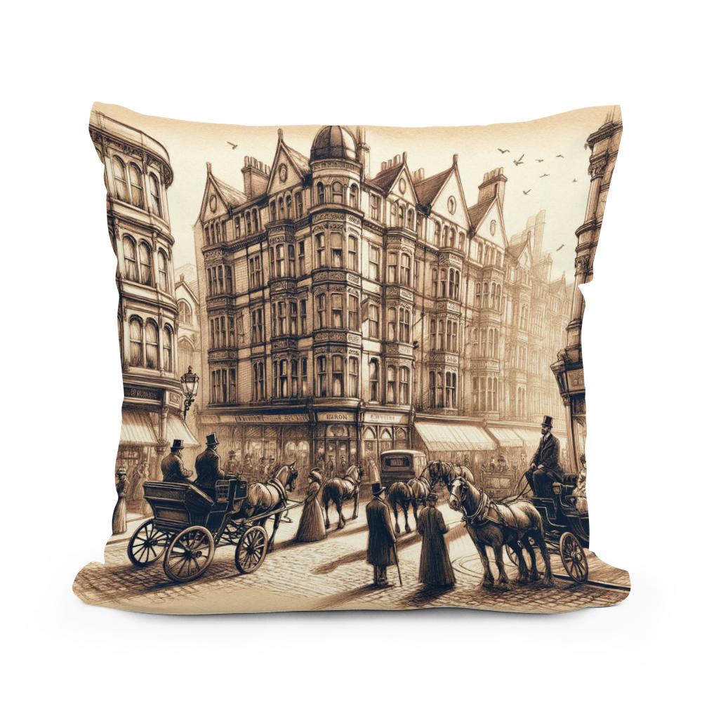 Victorian Brighton Street Cotton Cushion