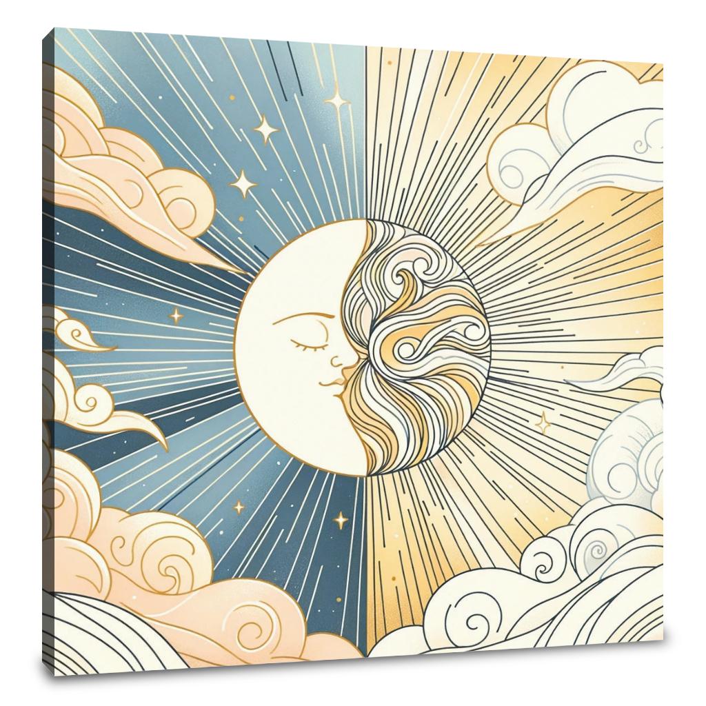 Sun and Moon Symphony Canvas