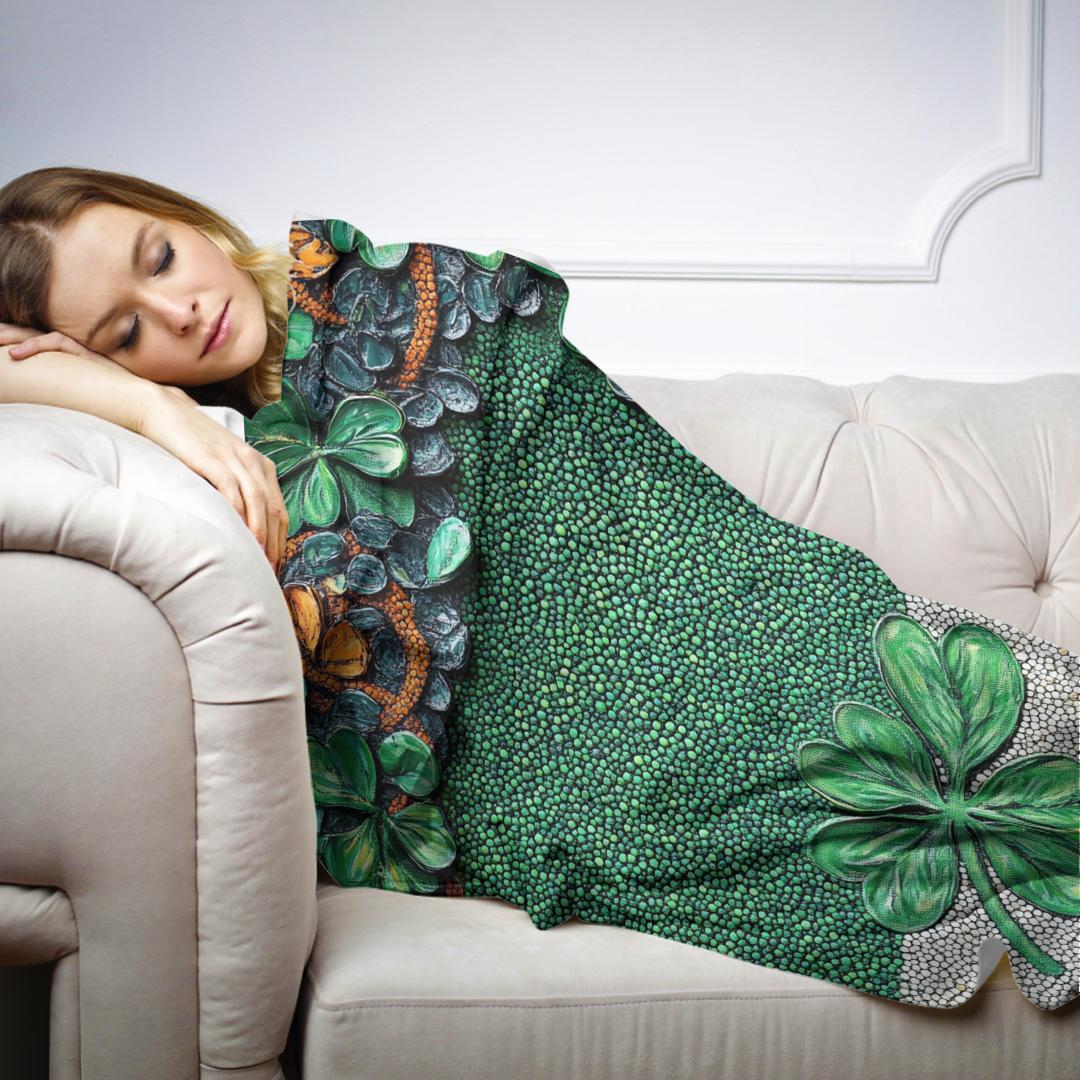 Shamrock Flag Pointillist Blanket