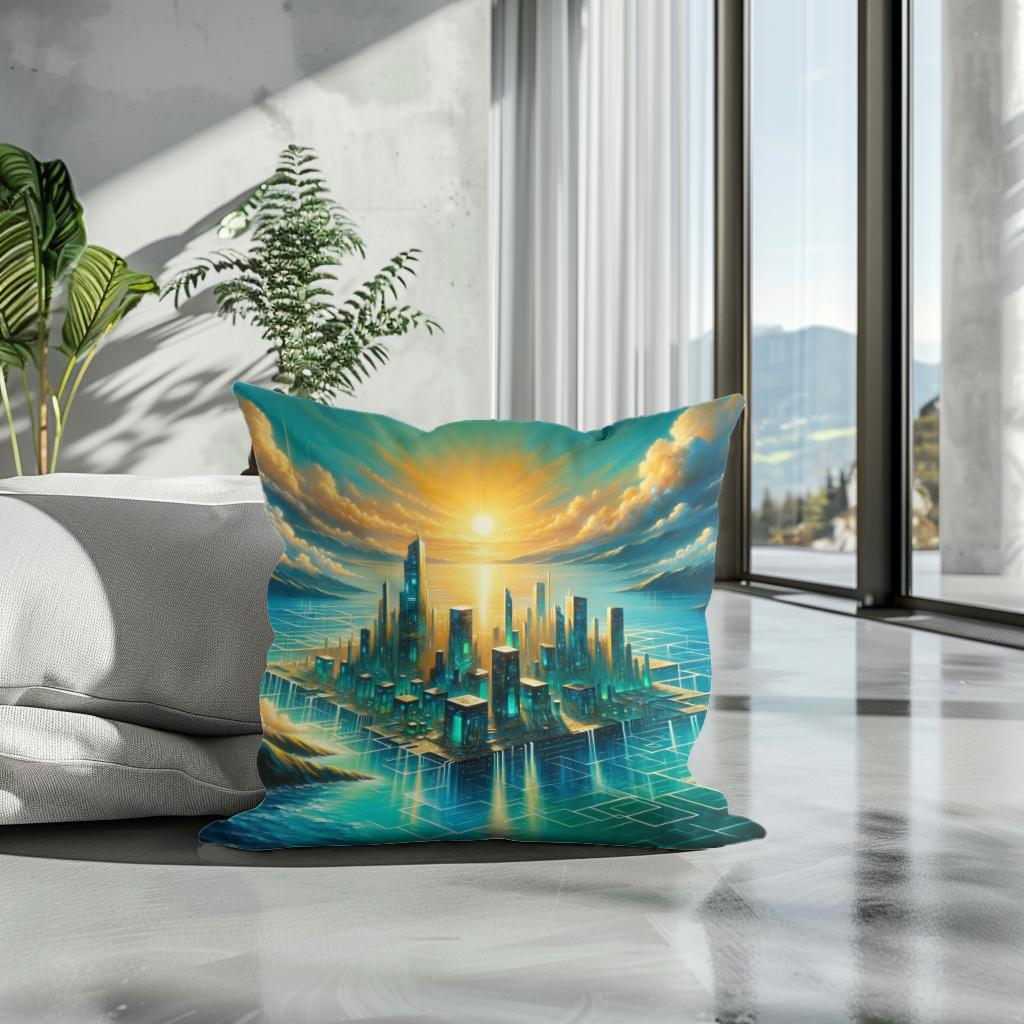 Atlantis Reawakened Cotton Cushion