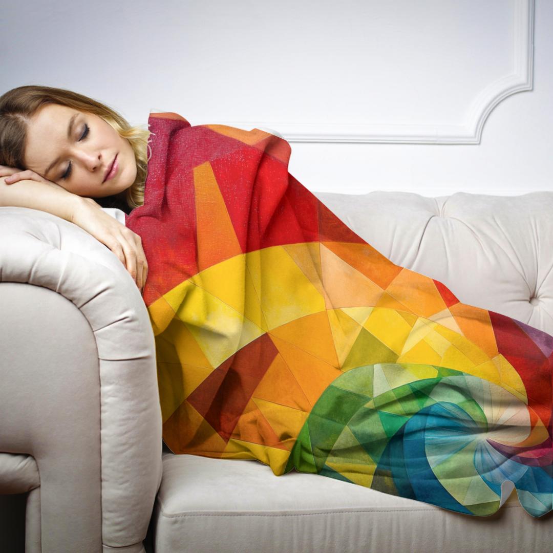 Rainbow Vortex Blanket