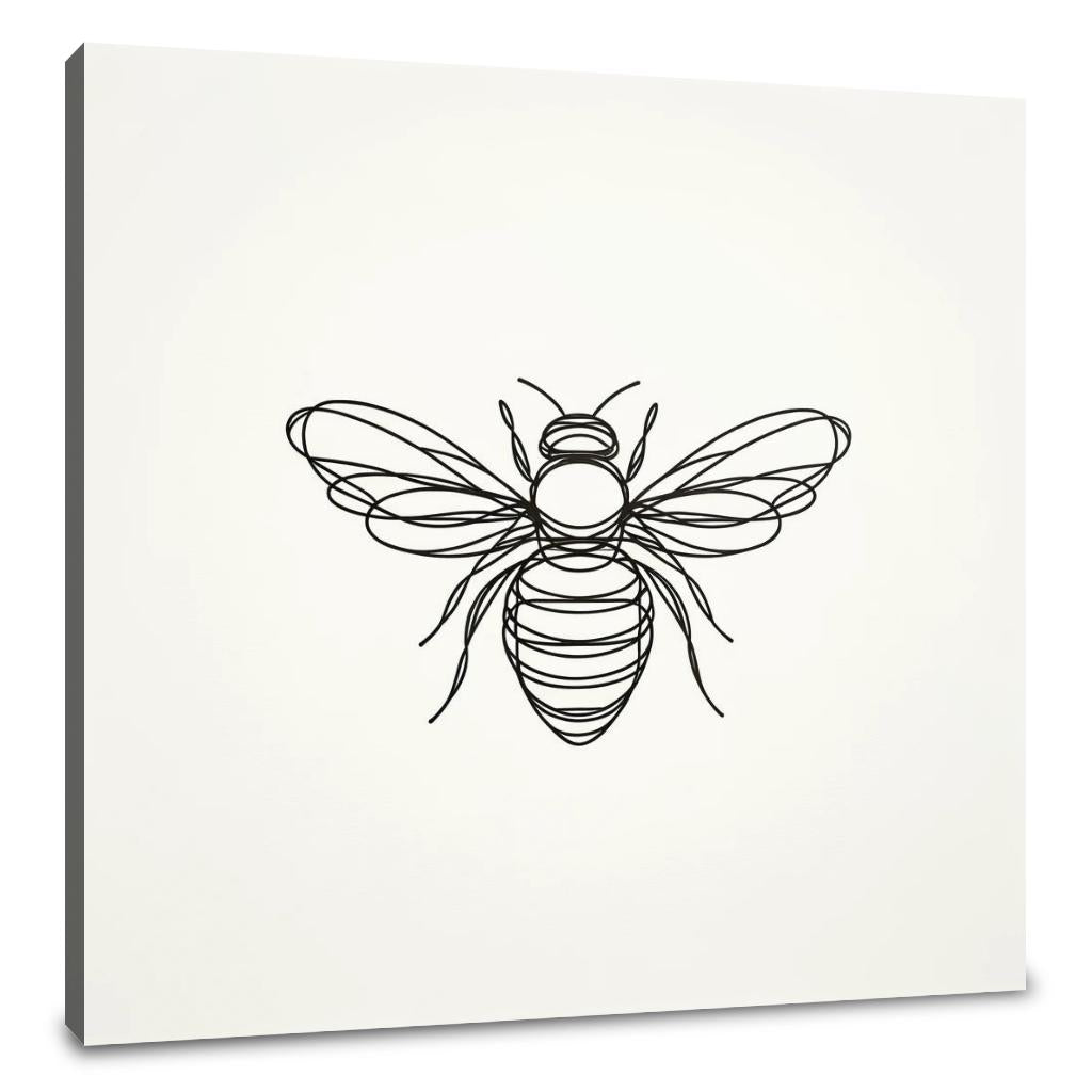 Bee in Monochrome Canvas